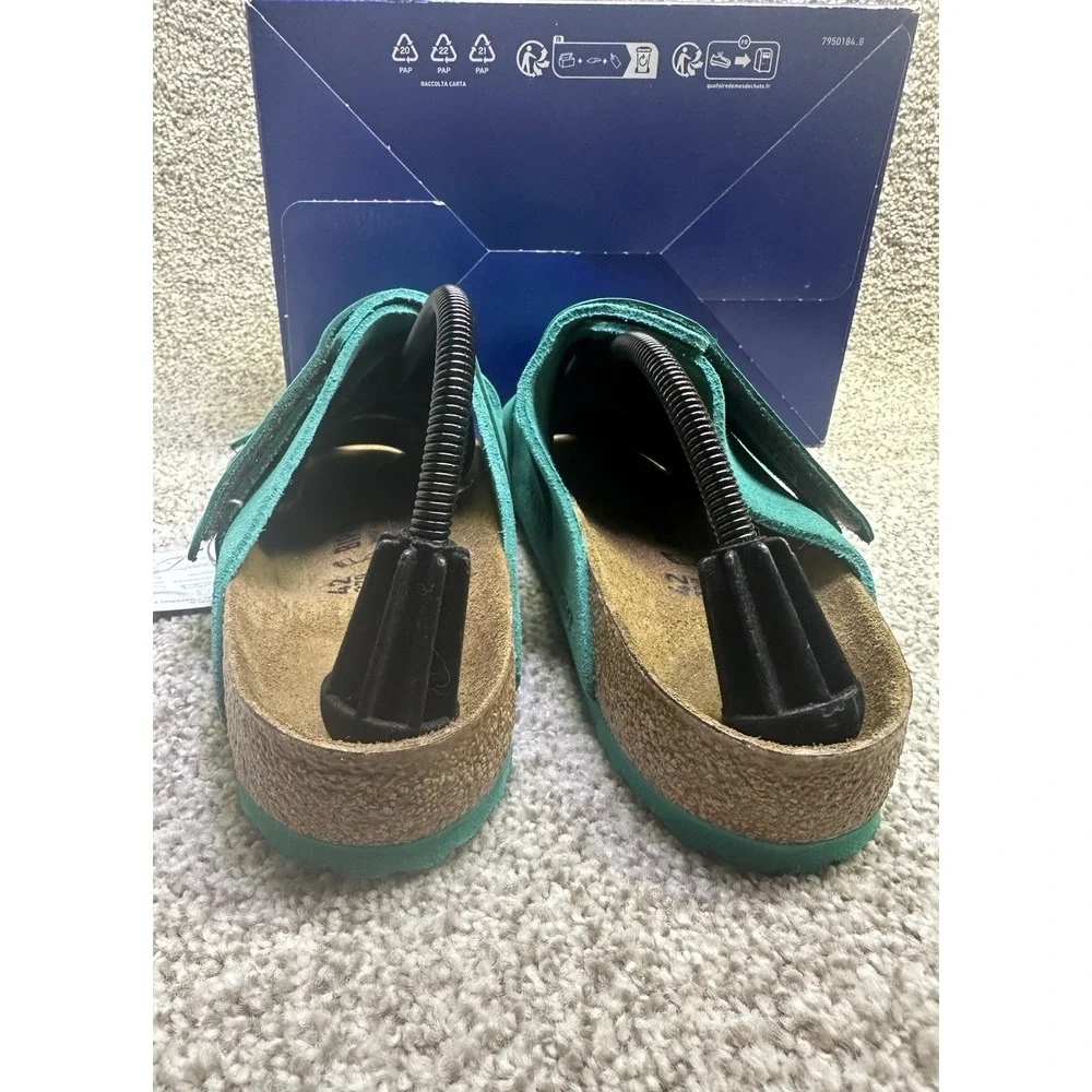 Birkenstock Uji Nubuck Suede Sandals Women 11‎ Men 9 EU 42 Green Leather NWOB